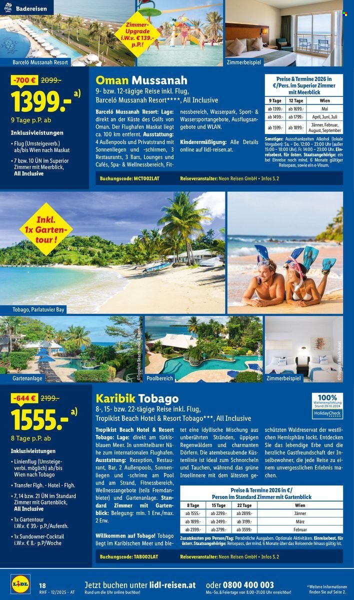 LIDL Flugblatt - Reisen - Dezember Reise-Highlights