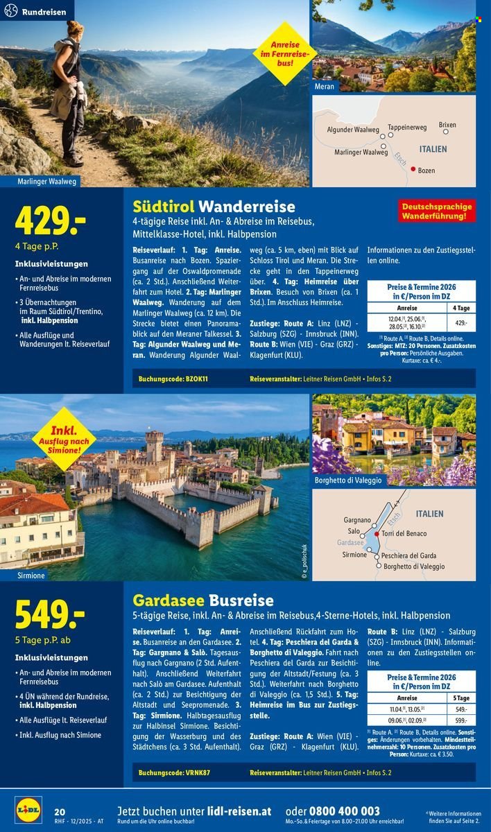 LIDL Flugblatt - Reisen - Dezember Reise-Highlights