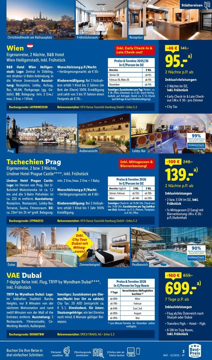 LIDL Flugblatt - Reisen - Dezember Reise-Highlights