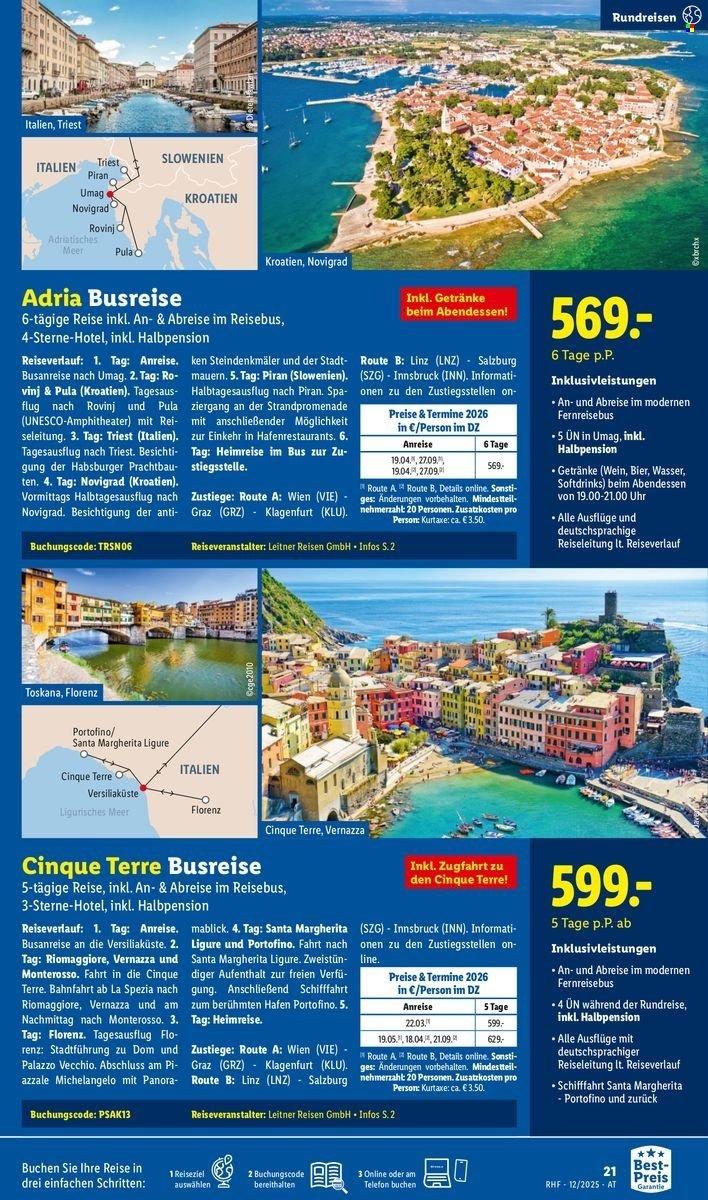 LIDL Flugblatt - Reisen - Dezember Reise-Highlights