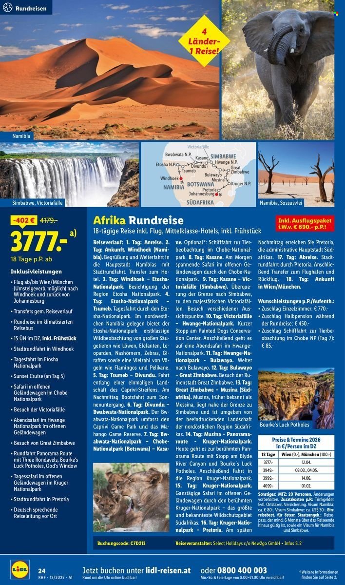 LIDL Flugblatt - Reisen - Dezember Reise-Highlights