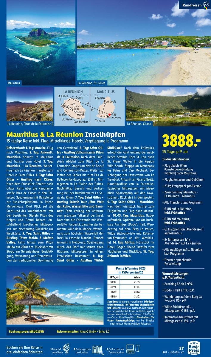LIDL Flugblatt - Reisen - Dezember Reise-Highlights
