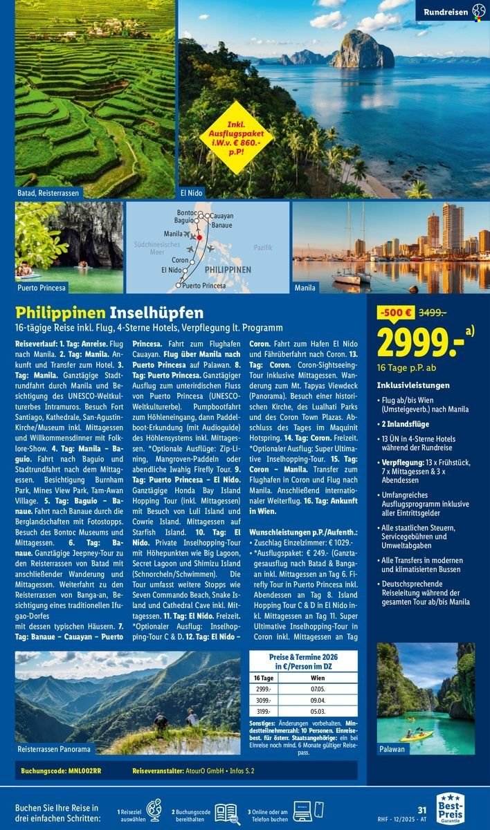 LIDL Flugblatt - Reisen - Dezember Reise-Highlights