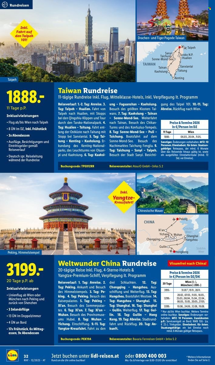 LIDL Flugblatt - Reisen - Dezember Reise-Highlights