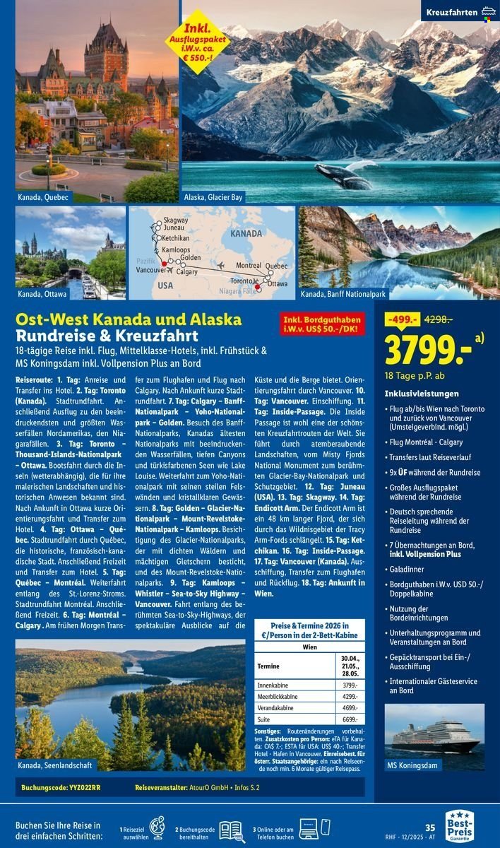 LIDL Flugblatt - Reisen - Dezember Reise-Highlights