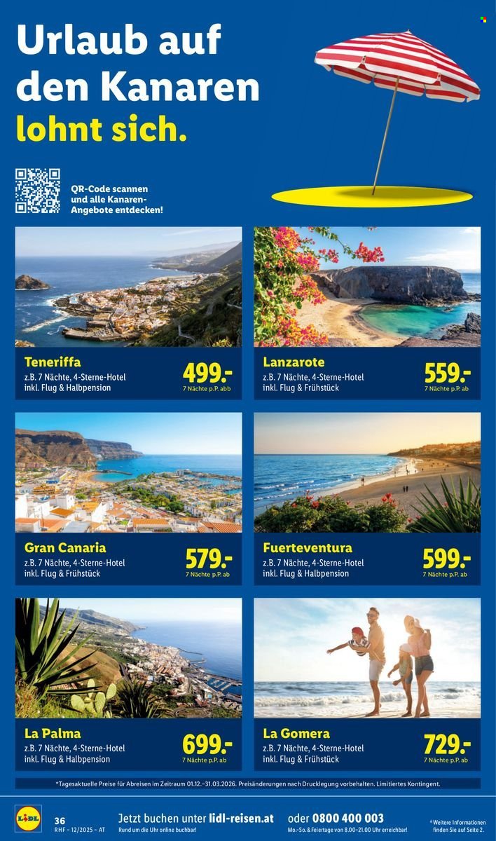 LIDL Flugblatt - Reisen - Dezember Reise-Highlights