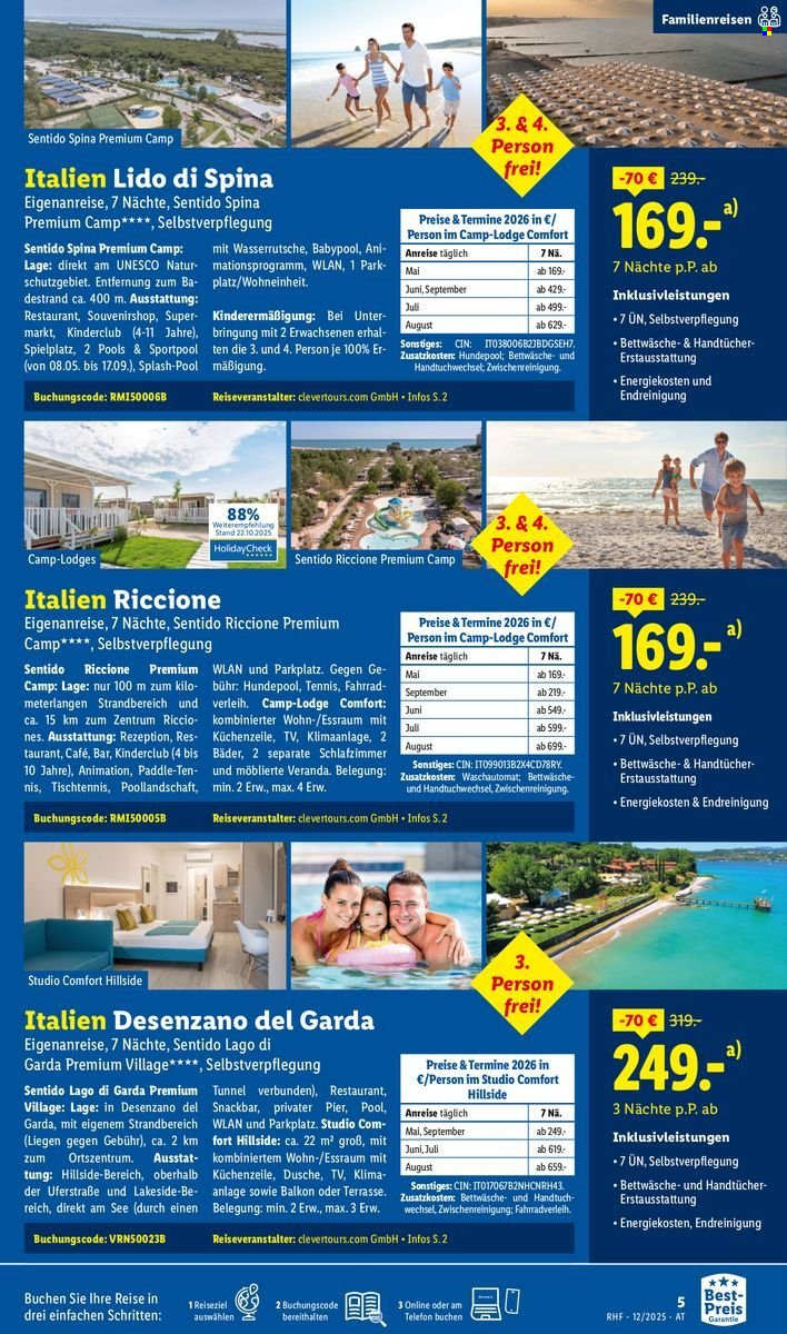 LIDL Flugblatt - Reisen - Dezember Reise-Highlights
