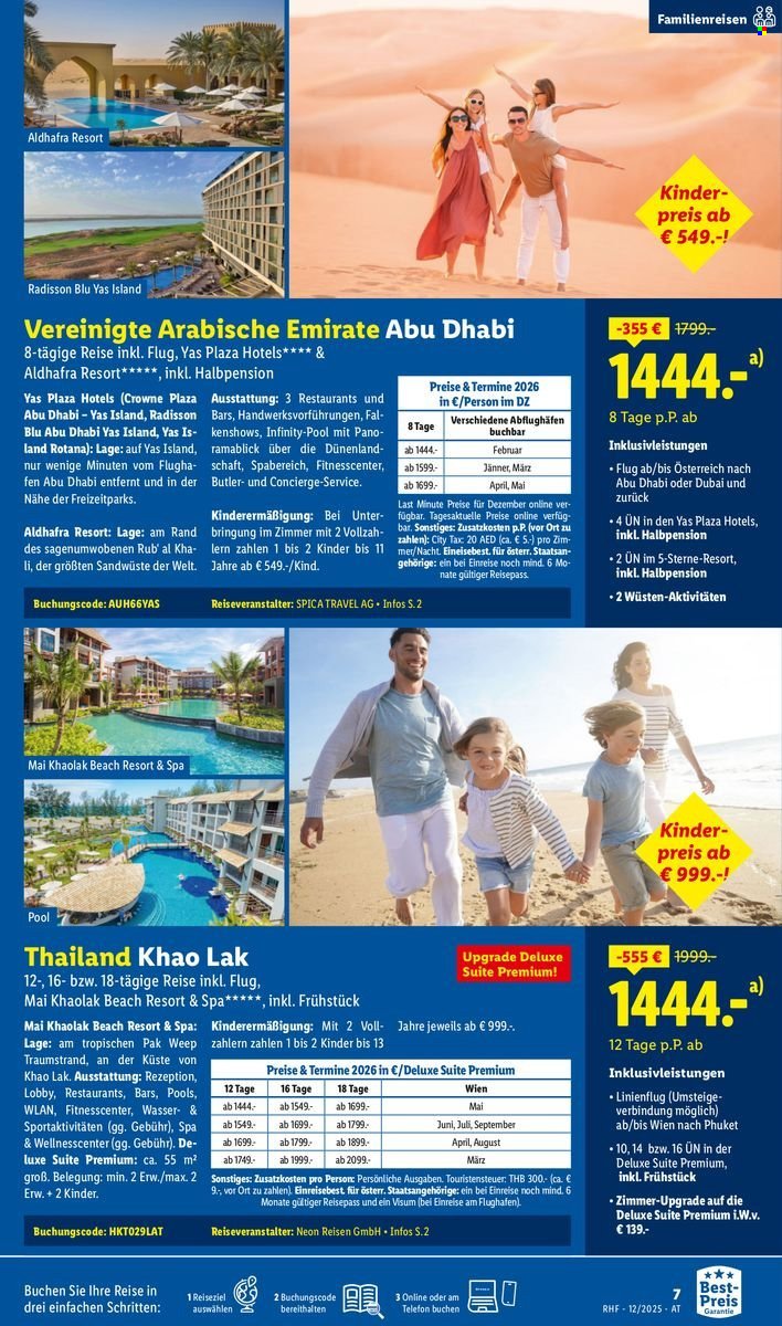 LIDL Flugblatt - Reisen - Dezember Reise-Highlights
