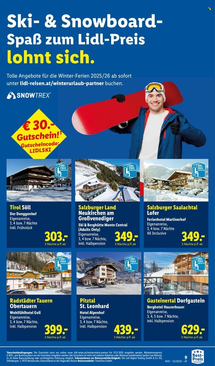 LIDL Flugblatt - Reisen - Dezember Reise-Highlights