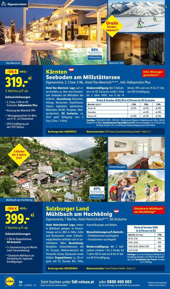 LIDL Flugblatt - Reisen - Dezember Reise-Highlights