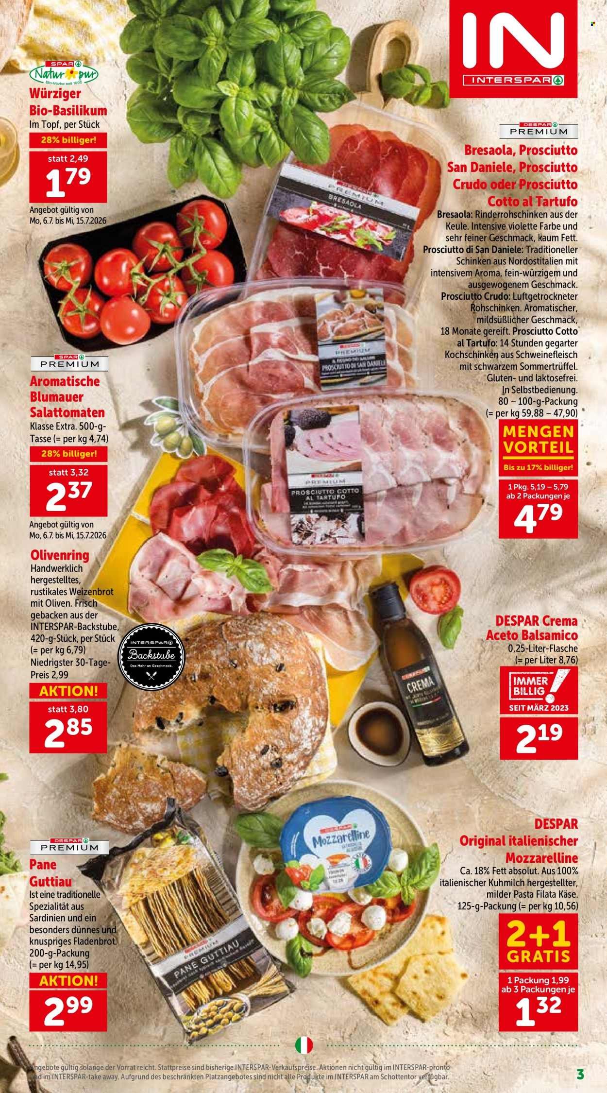 INTERSPAR Flugblatt - Sonderfolder Italien