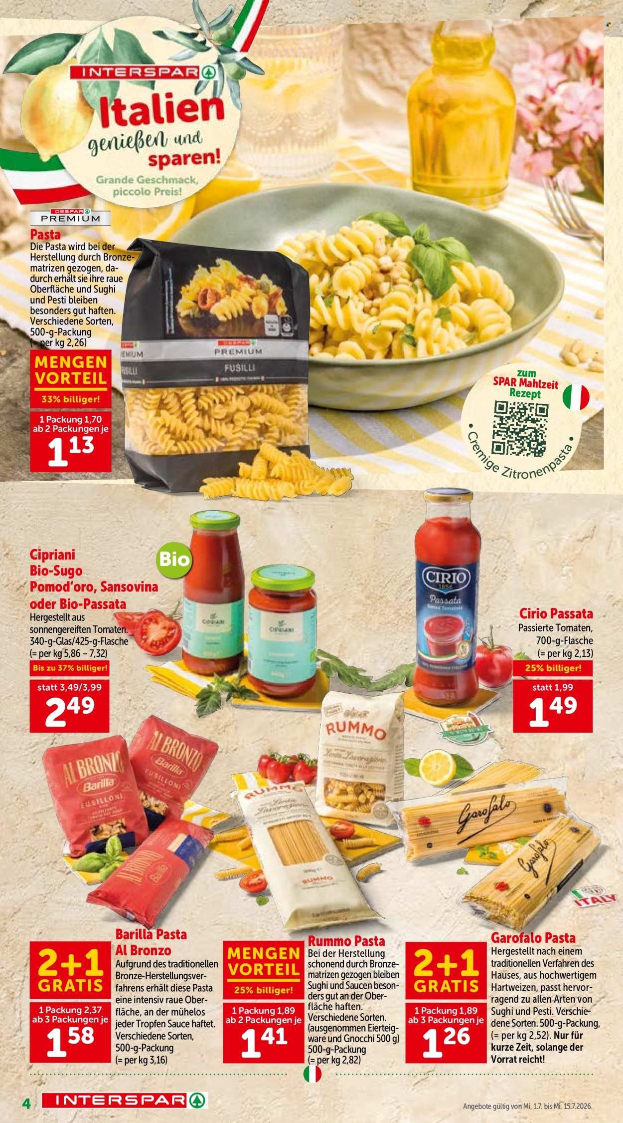 INTERSPAR Flugblatt - Sonderfolder Italien