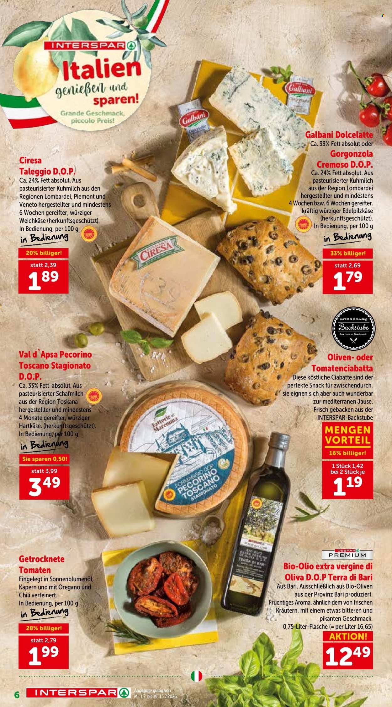 INTERSPAR Flugblatt - Sonderfolder Italien