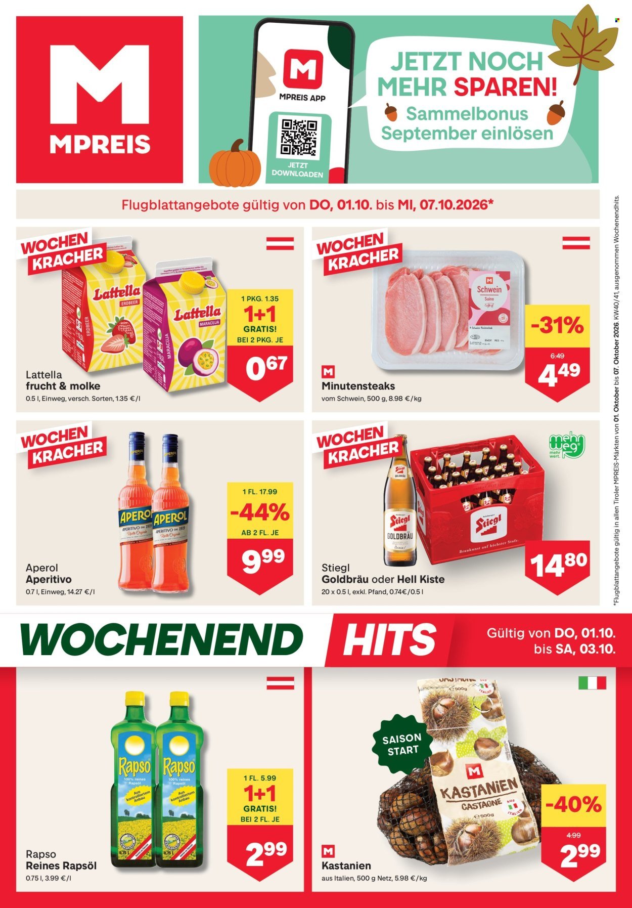 MPREIS Flugblatt - Ab Donnerstag, 1.10.2026