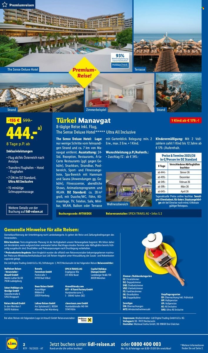 LIDL Flugblatt - Reisen - Oktober/November Reise-Highlights (2025-10-13 - 2025-11-15)