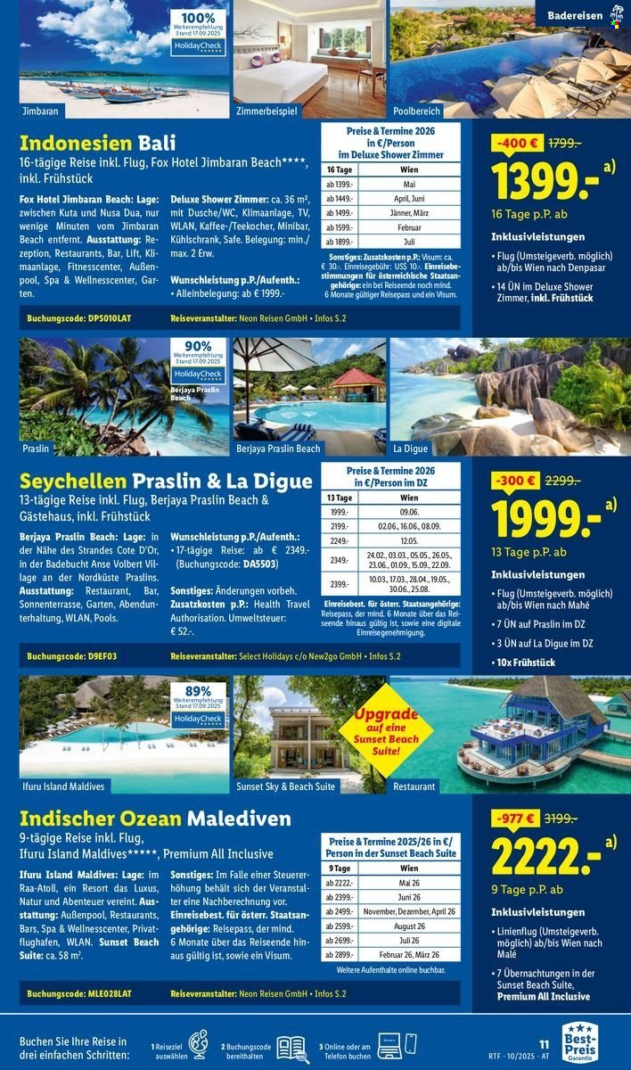 LIDL Flugblatt - Reisen - Oktober/November Reise-Highlights (2025-10-13 - 2025-11-15)
