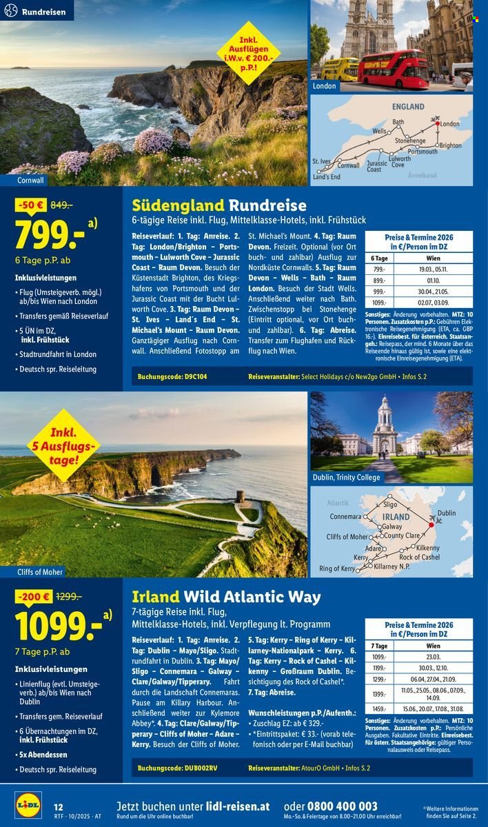 LIDL Flugblatt - Reisen - Oktober/November Reise-Highlights (2025-10-13 - 2025-11-15)