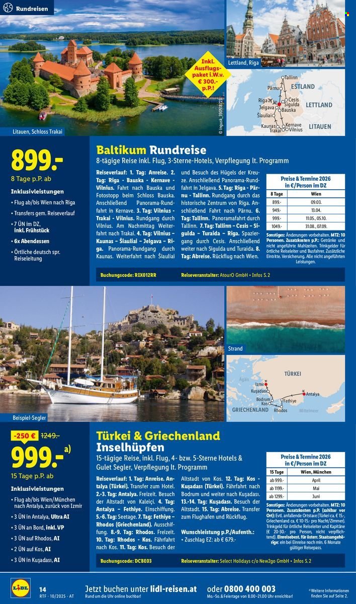 LIDL Flugblatt - Reisen - Oktober/November Reise-Highlights (2025-10-13 - 2025-11-15)