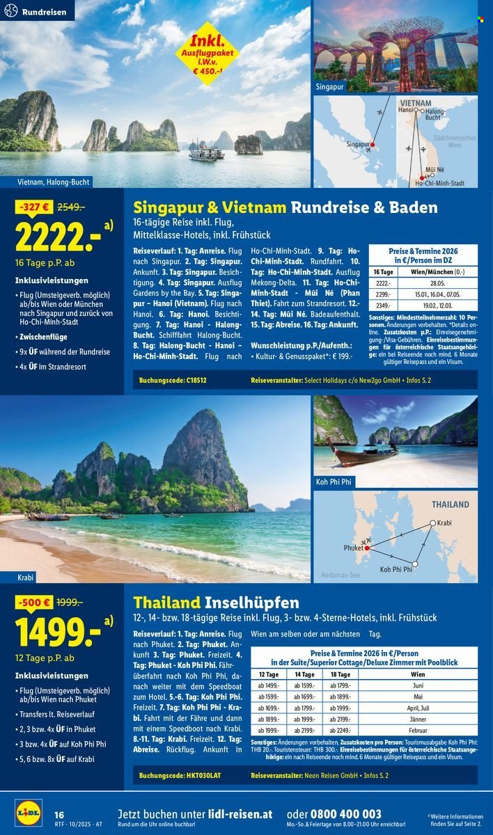 LIDL Flugblatt - Reisen - Oktober/November Reise-Highlights (2025-10-13 - 2025-11-15)