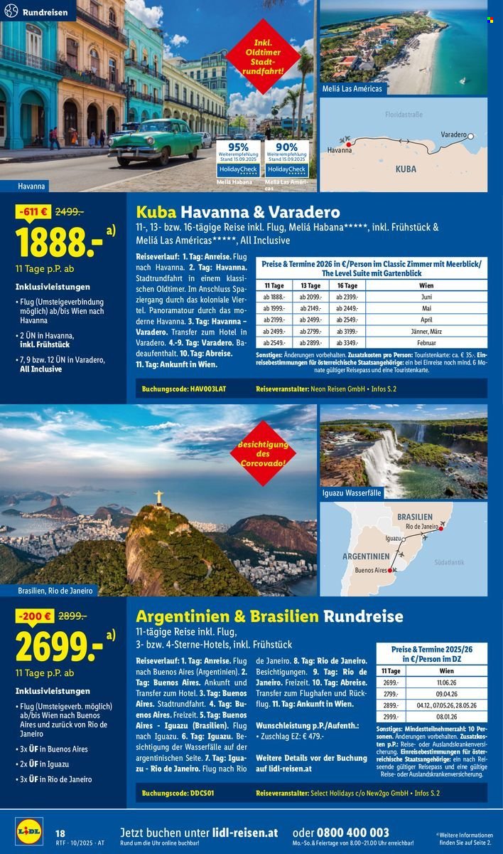 LIDL Flugblatt - Reisen - Oktober/November Reise-Highlights (2025-10-13 - 2025-11-15)