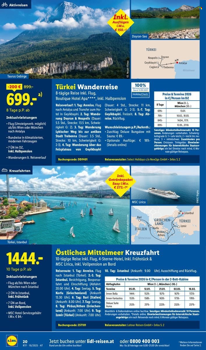 LIDL Flugblatt - Reisen - Oktober/November Reise-Highlights (2025-10-13 - 2025-11-15)