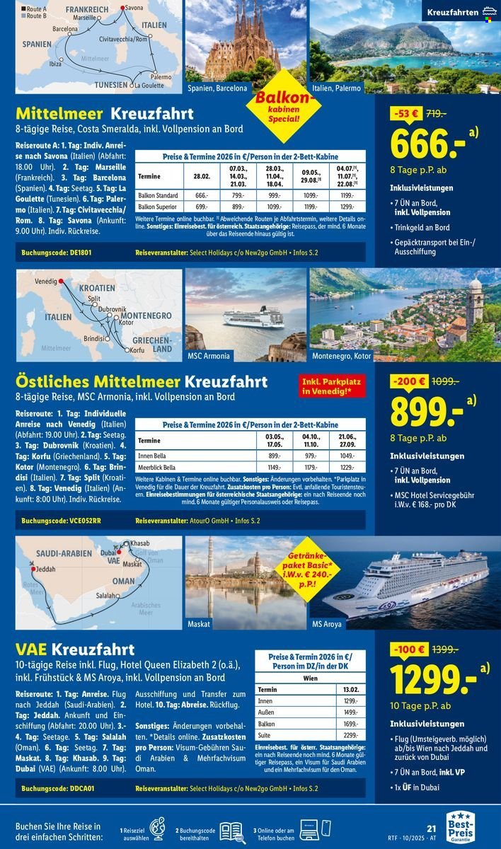 LIDL Flugblatt - Reisen - Oktober/November Reise-Highlights (2025-10-13 - 2025-11-15)