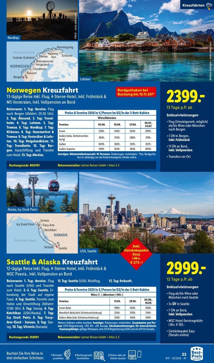 LIDL Flugblatt - Reisen - Oktober/November Reise-Highlights (2025-10-13 - 2025-11-15)