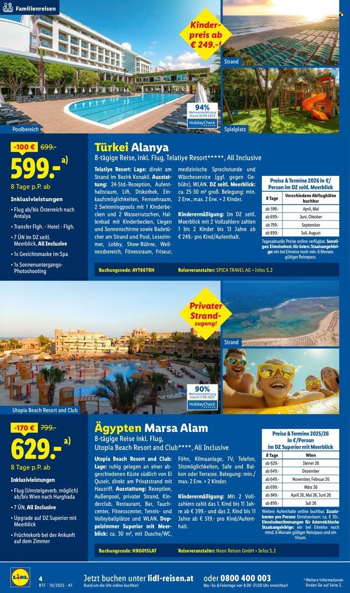LIDL Flugblatt - Reisen - Oktober/November Reise-Highlights (2025-10-13 - 2025-11-15)
