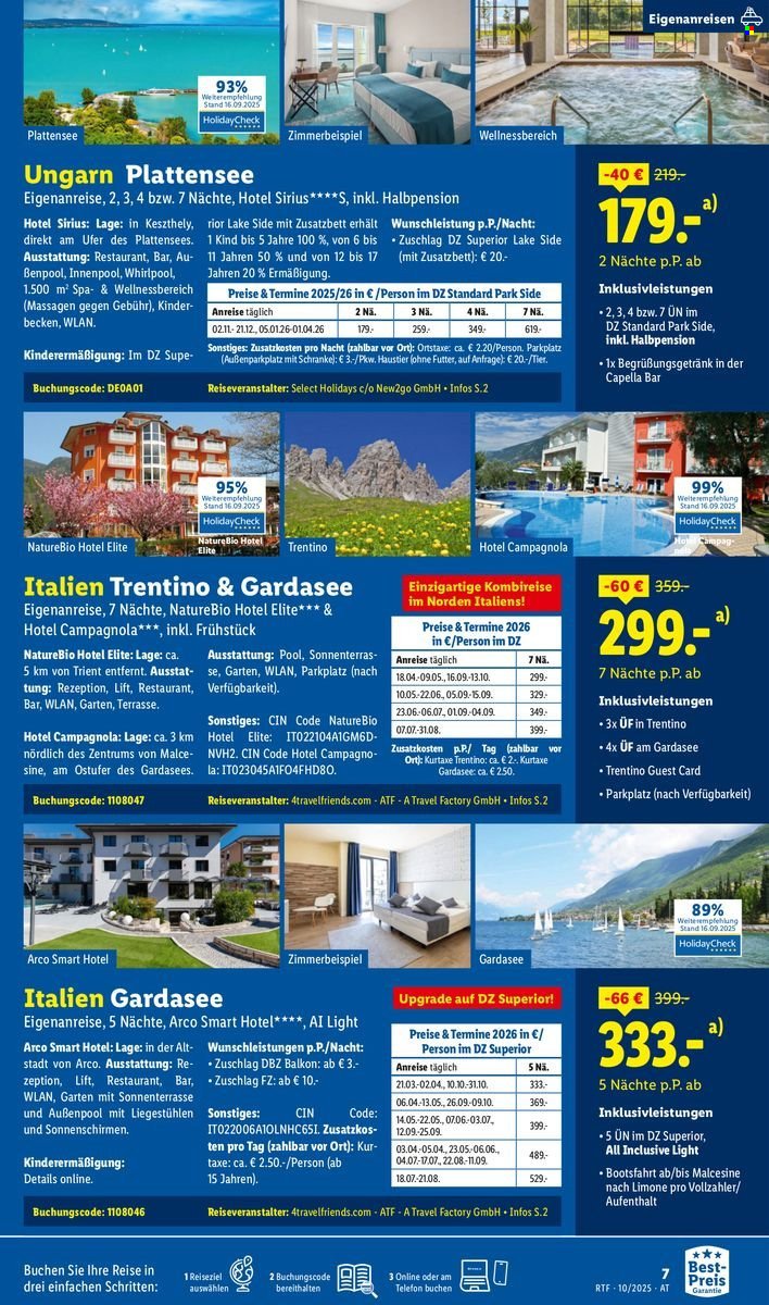 LIDL Flugblatt - Reisen - Oktober/November Reise-Highlights (2025-10-13 - 2025-11-15)