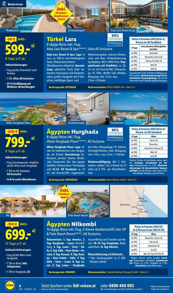 LIDL Flugblatt - Reisen - Oktober/November Reise-Highlights (2025-10-13 - 2025-11-15)