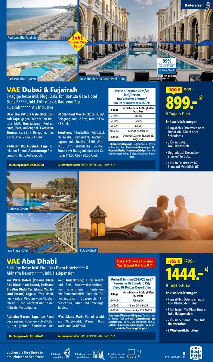 LIDL Flugblatt - Reisen - Oktober/November Reise-Highlights (2025-10-13 - 2025-11-15)