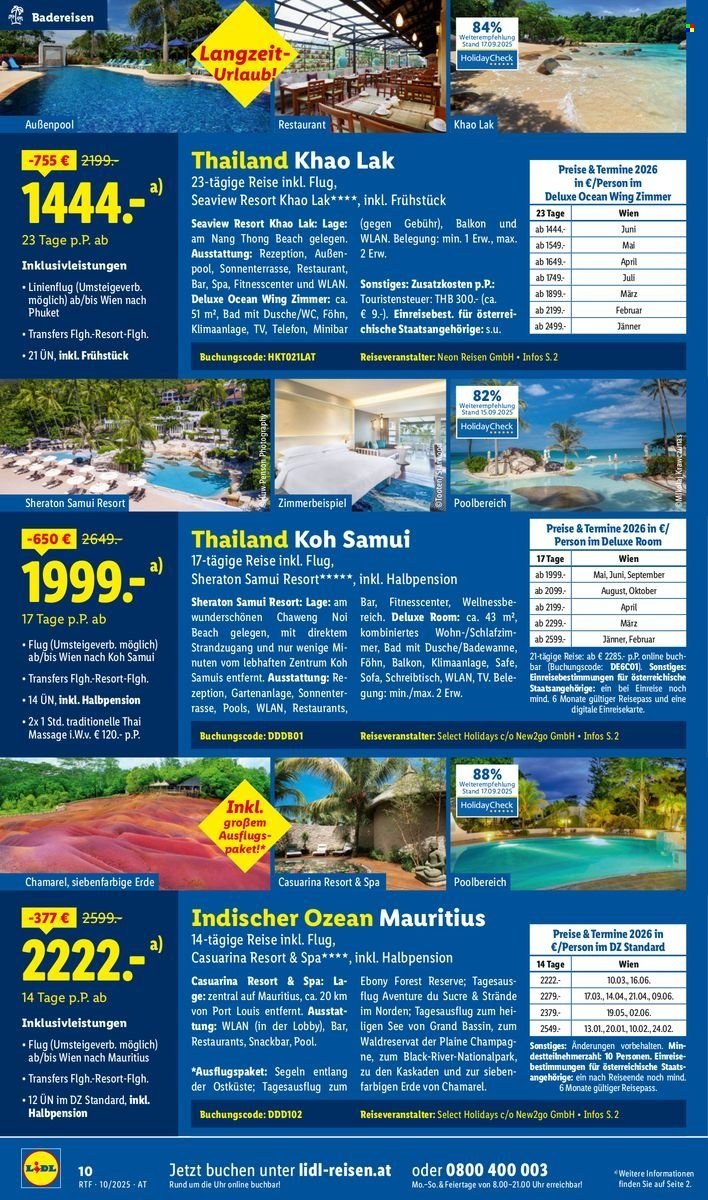 LIDL Flugblatt - Reisen - Oktober/November Reise-Highlights (2025-10-13 - 2025-11-15)