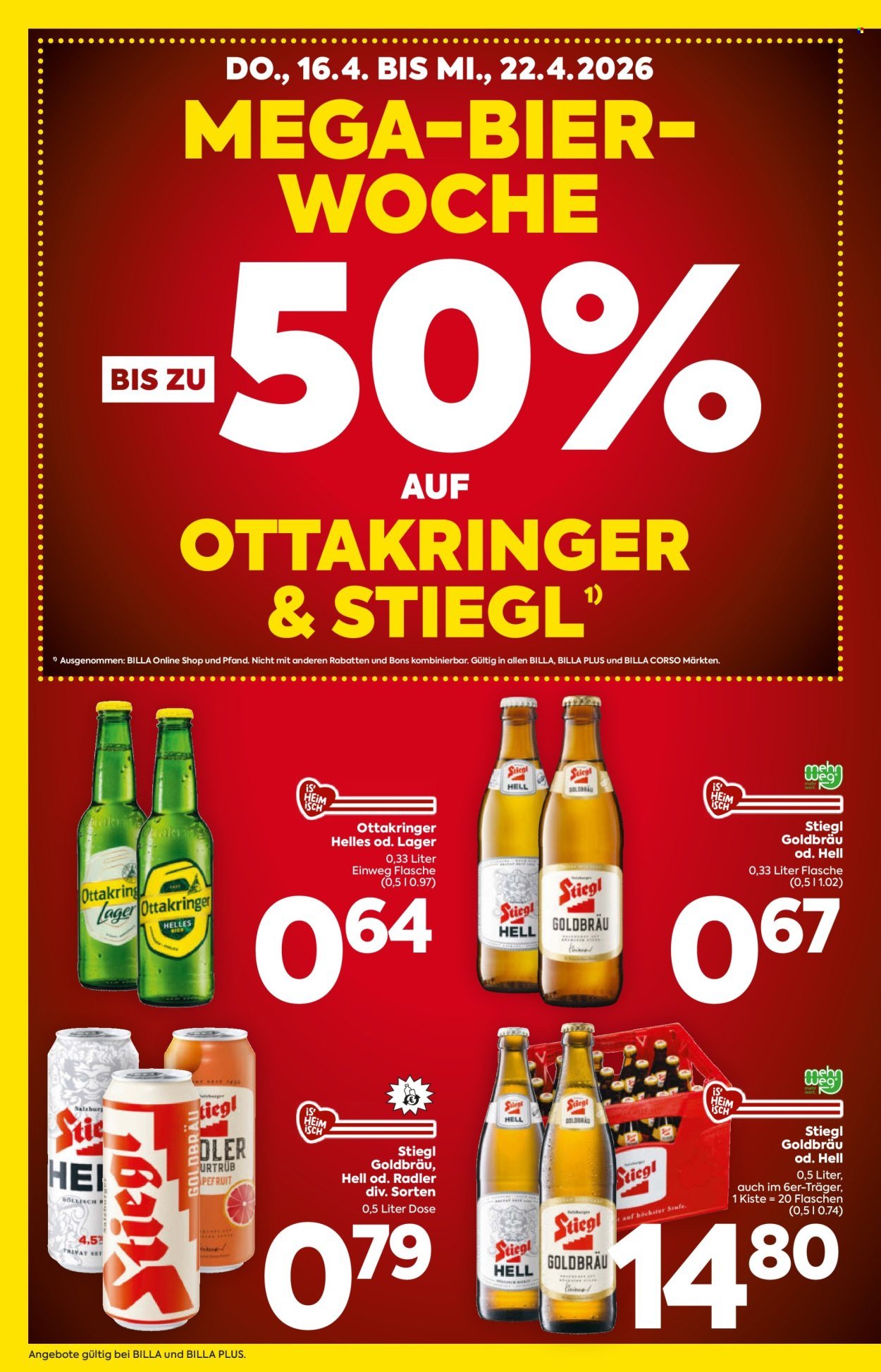 BILLA Flugblatt - Ab Donnerstag, 16.4.2026 (2026-04-16 - 2026-04-22) | 2