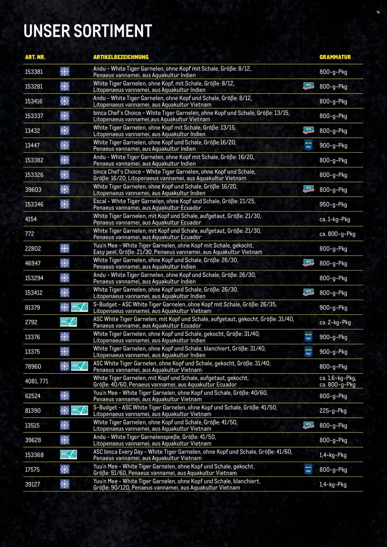 METRO Flugblatt - Garnelen Folder