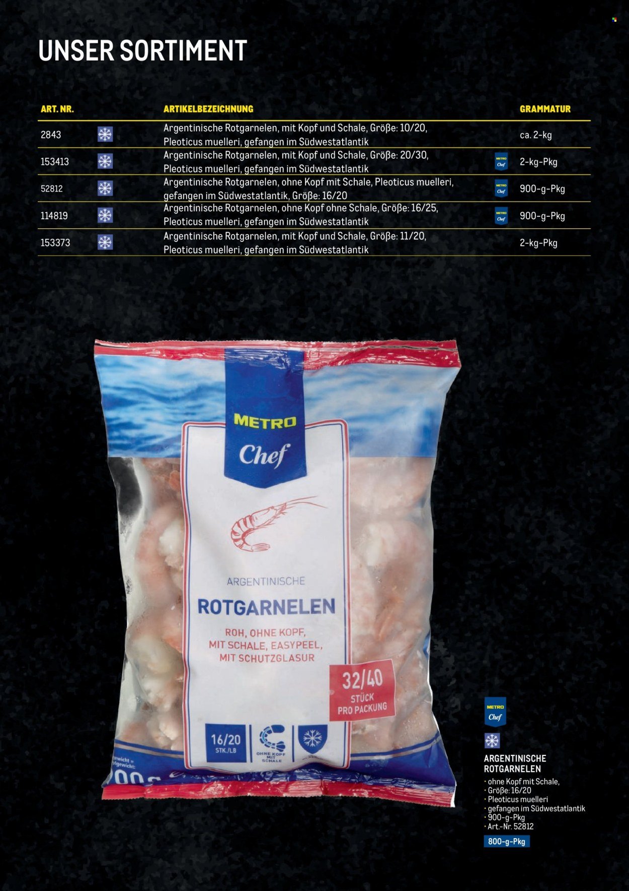 METRO Flugblatt - Garnelen Folder