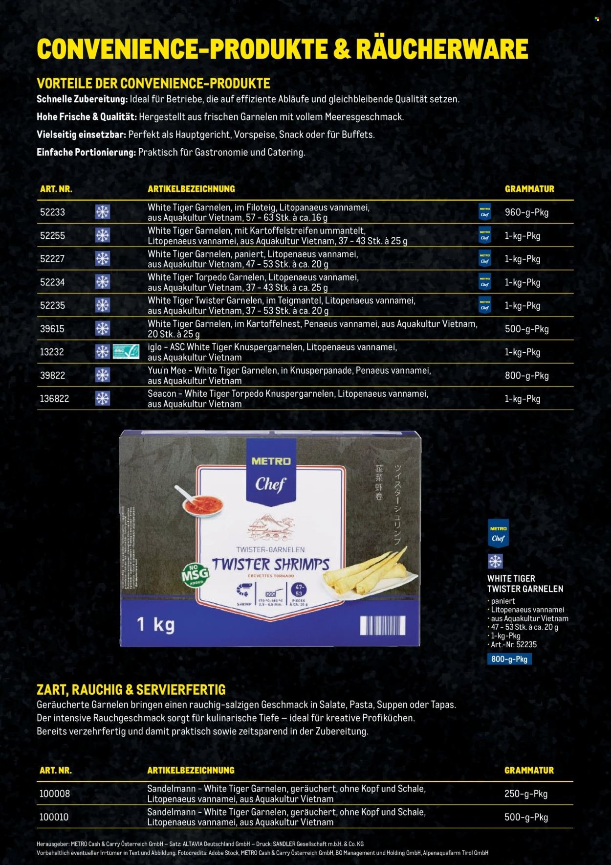 METRO Flugblatt - Garnelen Folder