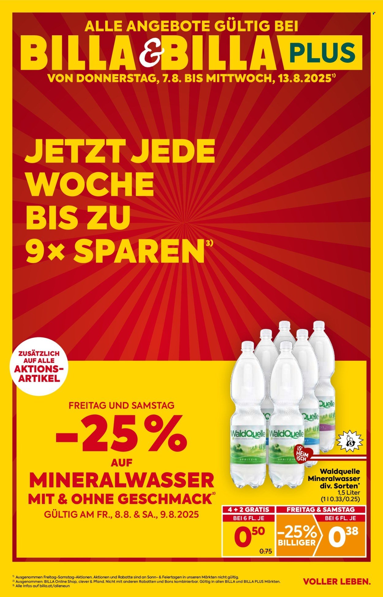 BILLA Flugblatt - Ab Donnerstag, 7.8.2025 (2025-08-07 - 2025-08-13) | 1