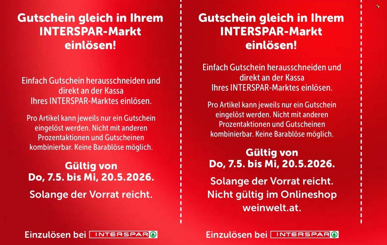 INTERSPAR Flugblatt - Ab Donnerstag, 7.5.2026