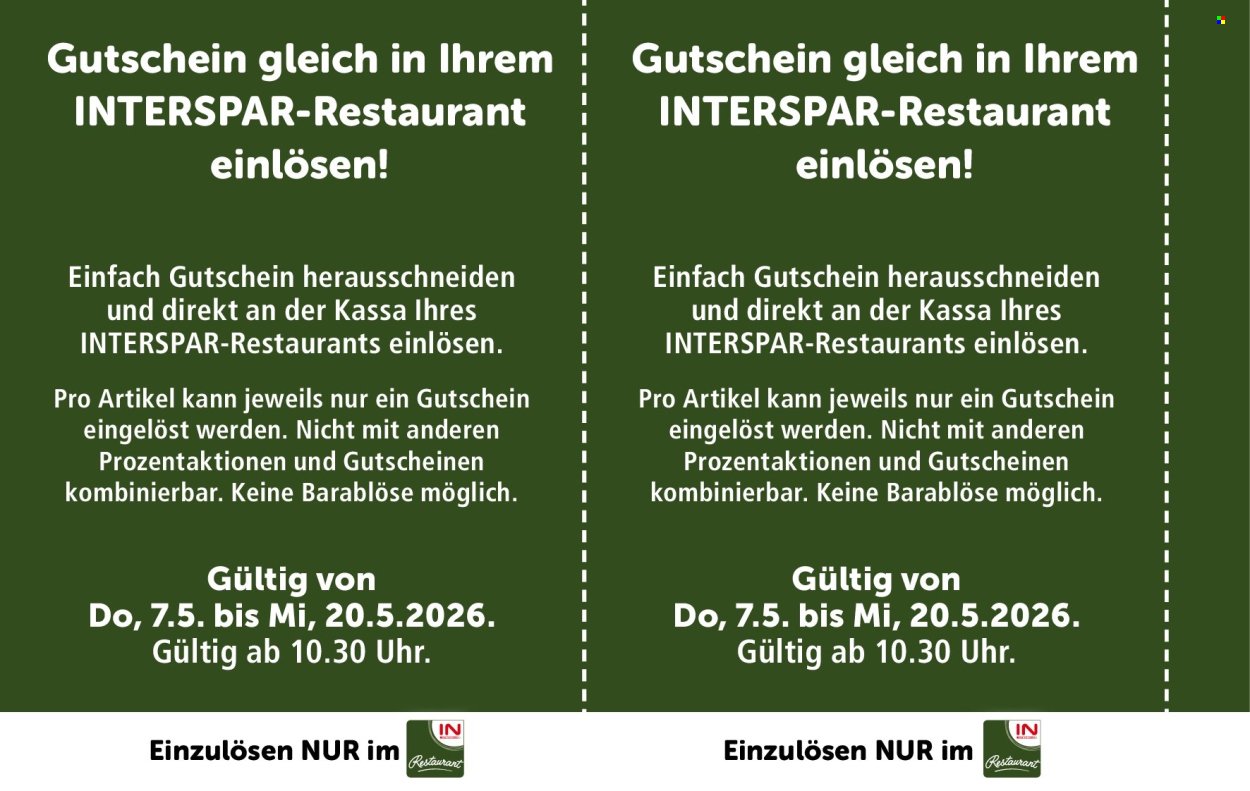 INTERSPAR Flugblatt - Ab Donnerstag, 7.5.2026