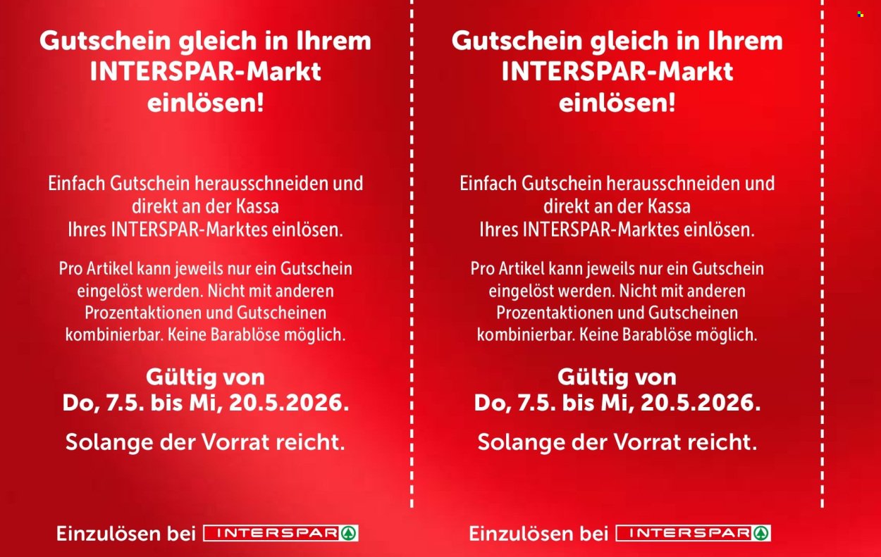 INTERSPAR Flugblatt - Ab Donnerstag, 7.5.2026