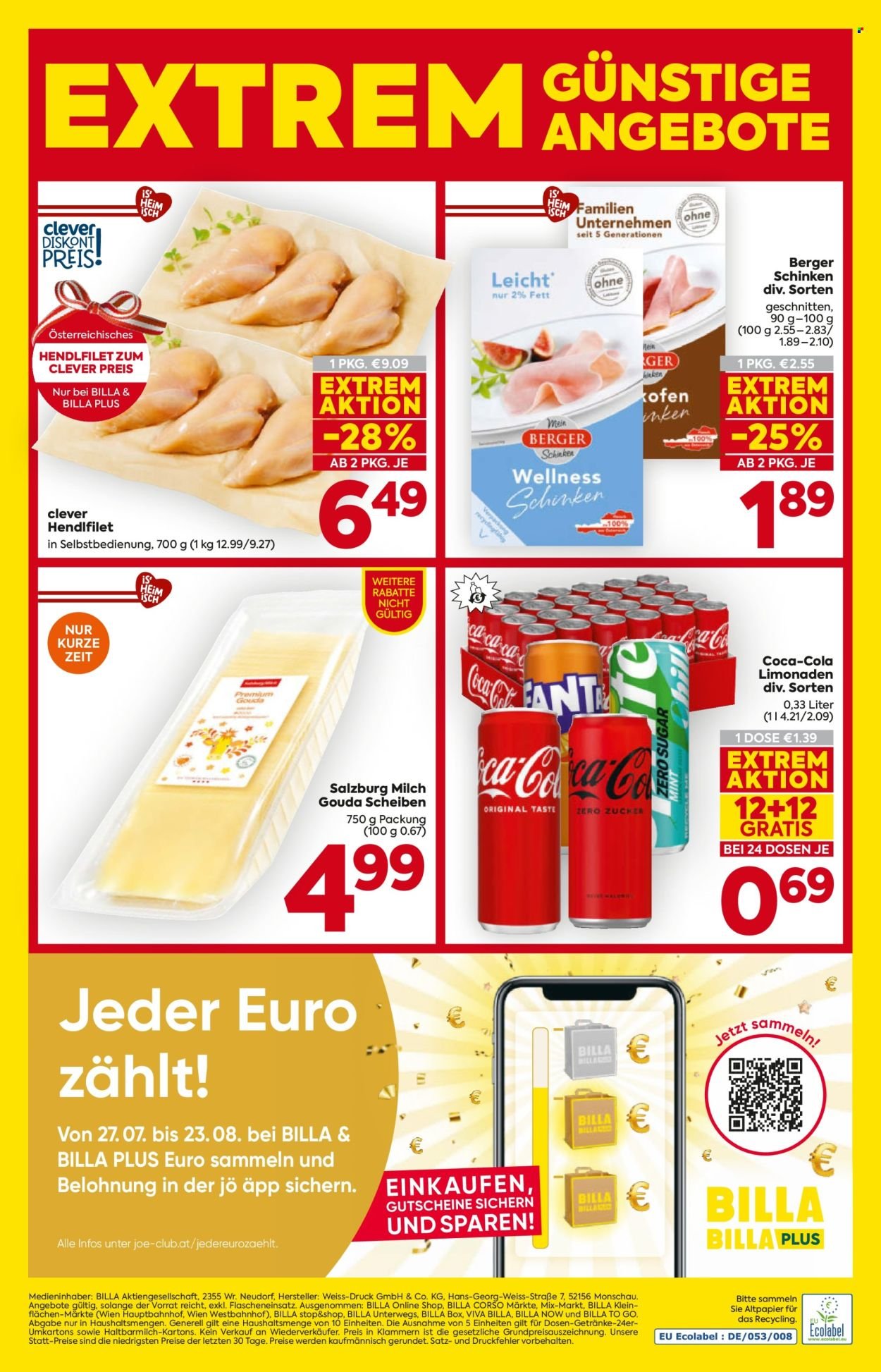 BILLA Flugblatt - Ab Donnerstag, 6.8.2026