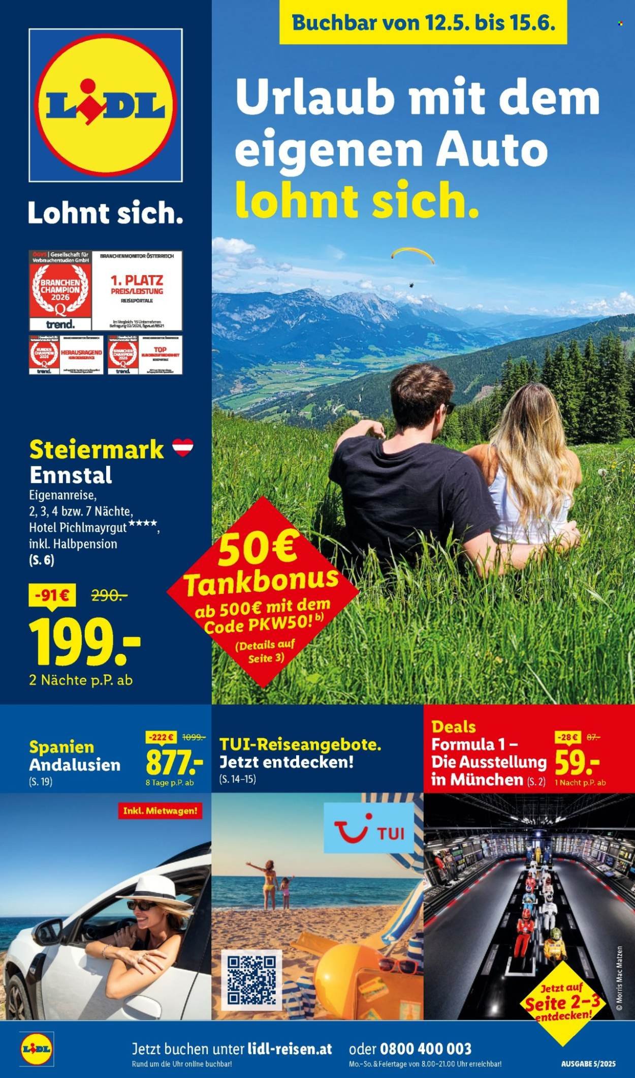LIDL Flugblatt - Mai/Juni Reise-Highlights