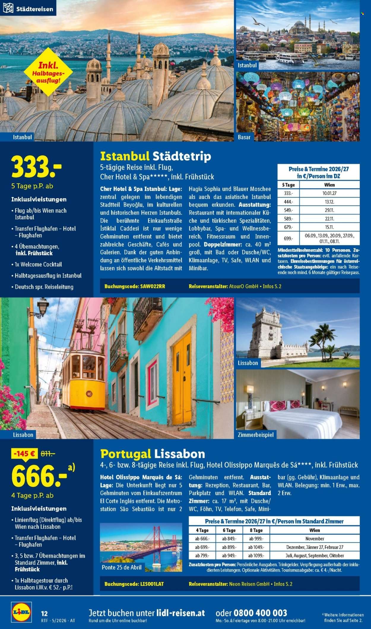 LIDL Flugblatt - Mai/Juni Reise-Highlights