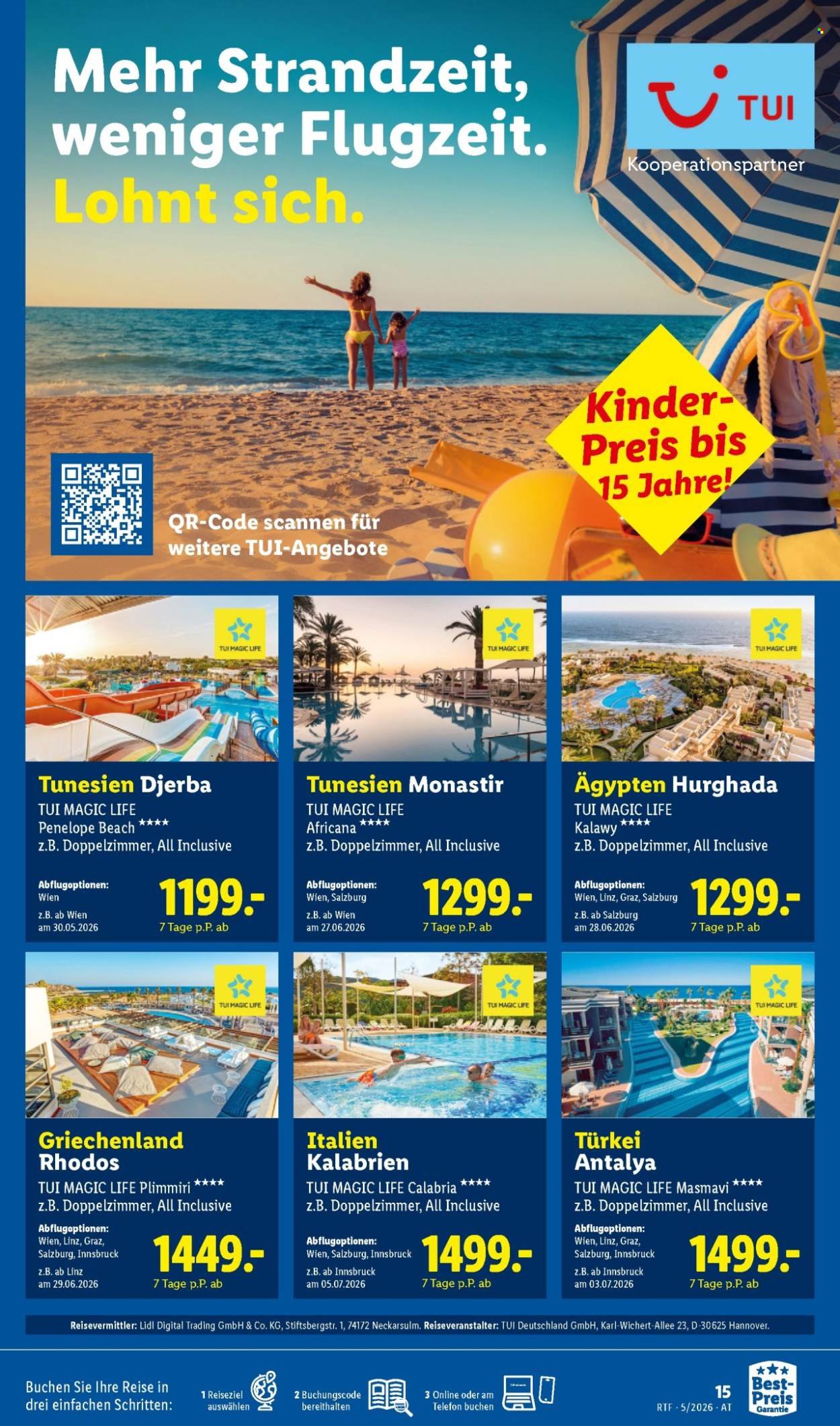 LIDL Flugblatt - Mai/Juni Reise-Highlights