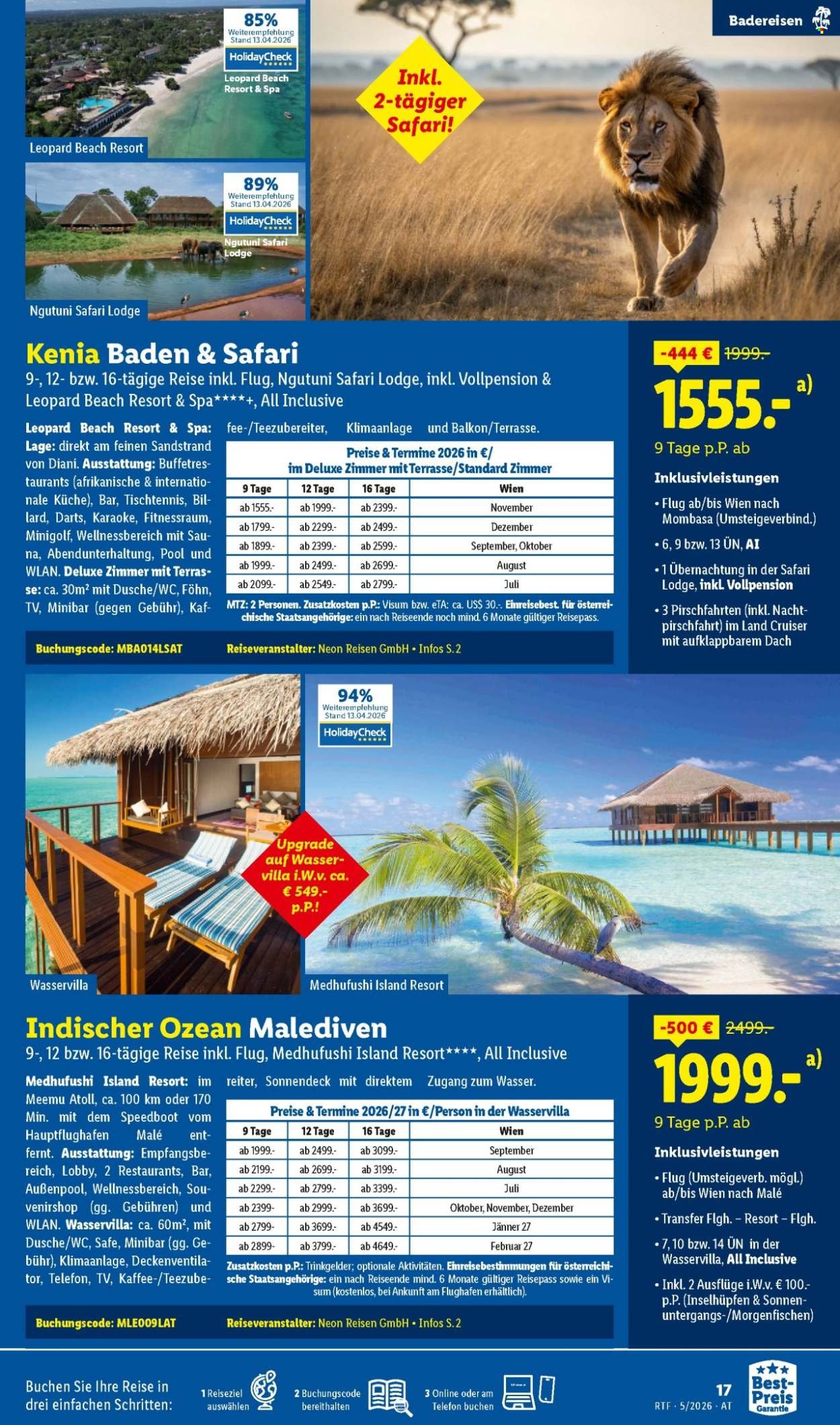 LIDL Flugblatt - Mai/Juni Reise-Highlights