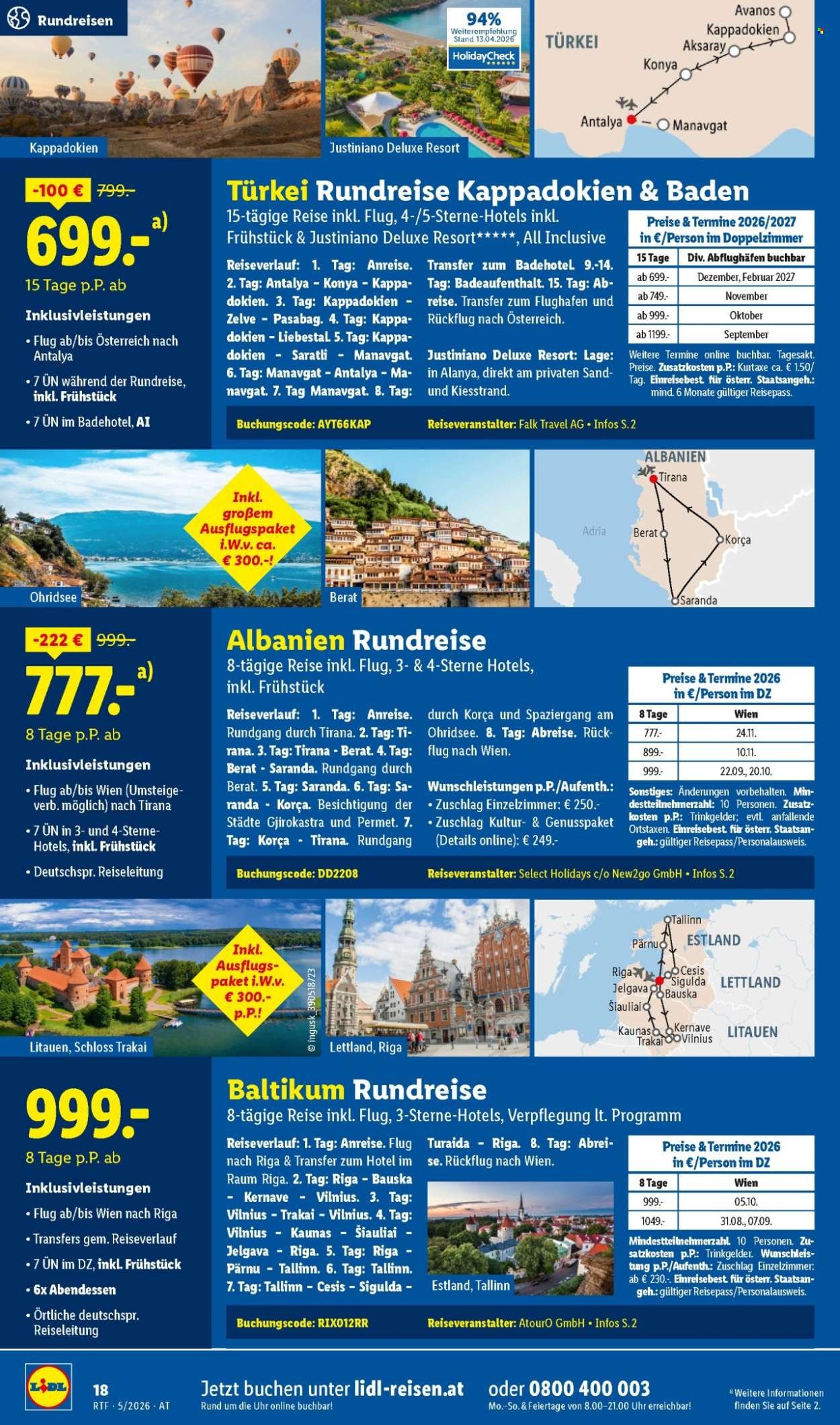 LIDL Flugblatt - Mai/Juni Reise-Highlights