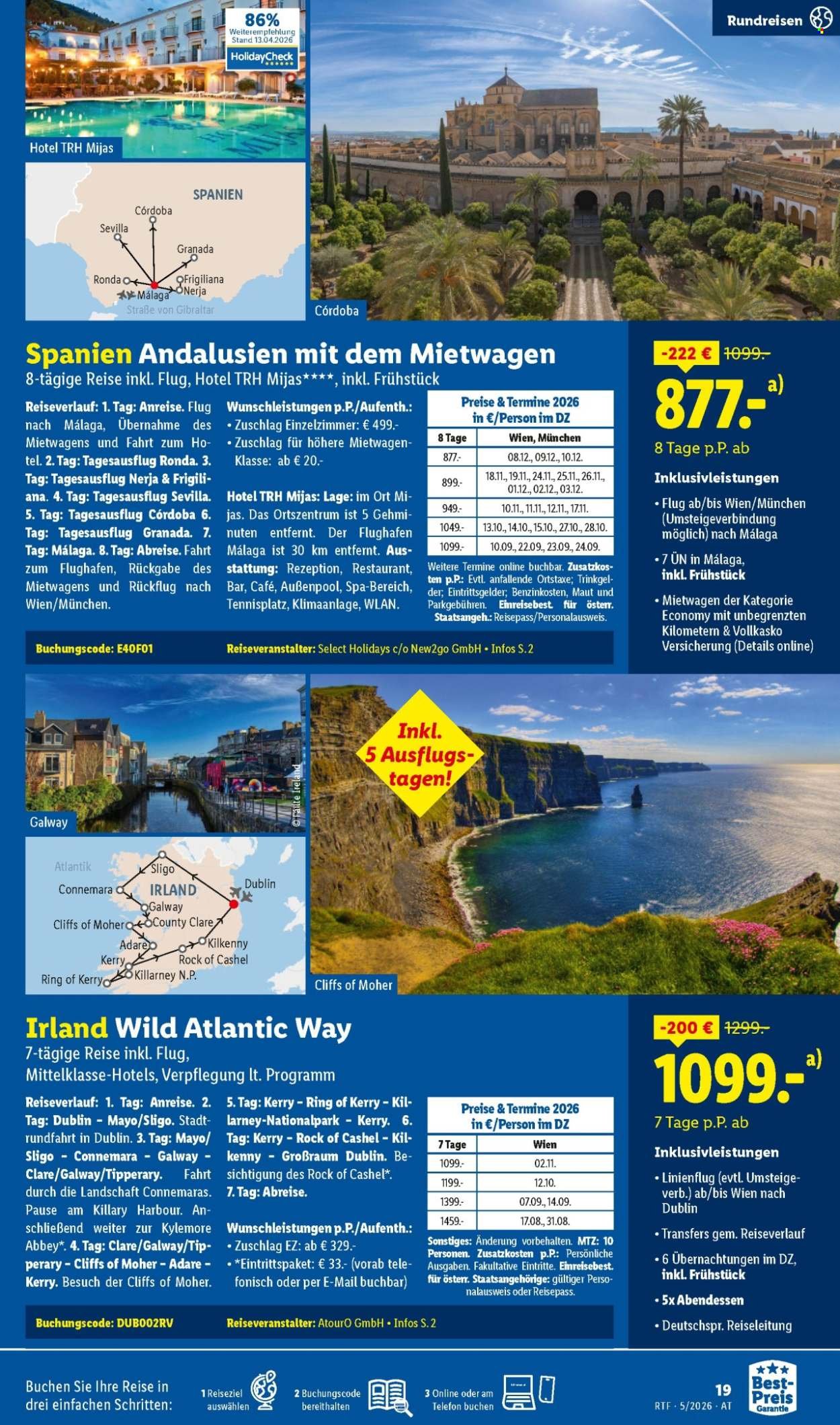 LIDL Flugblatt - Mai/Juni Reise-Highlights