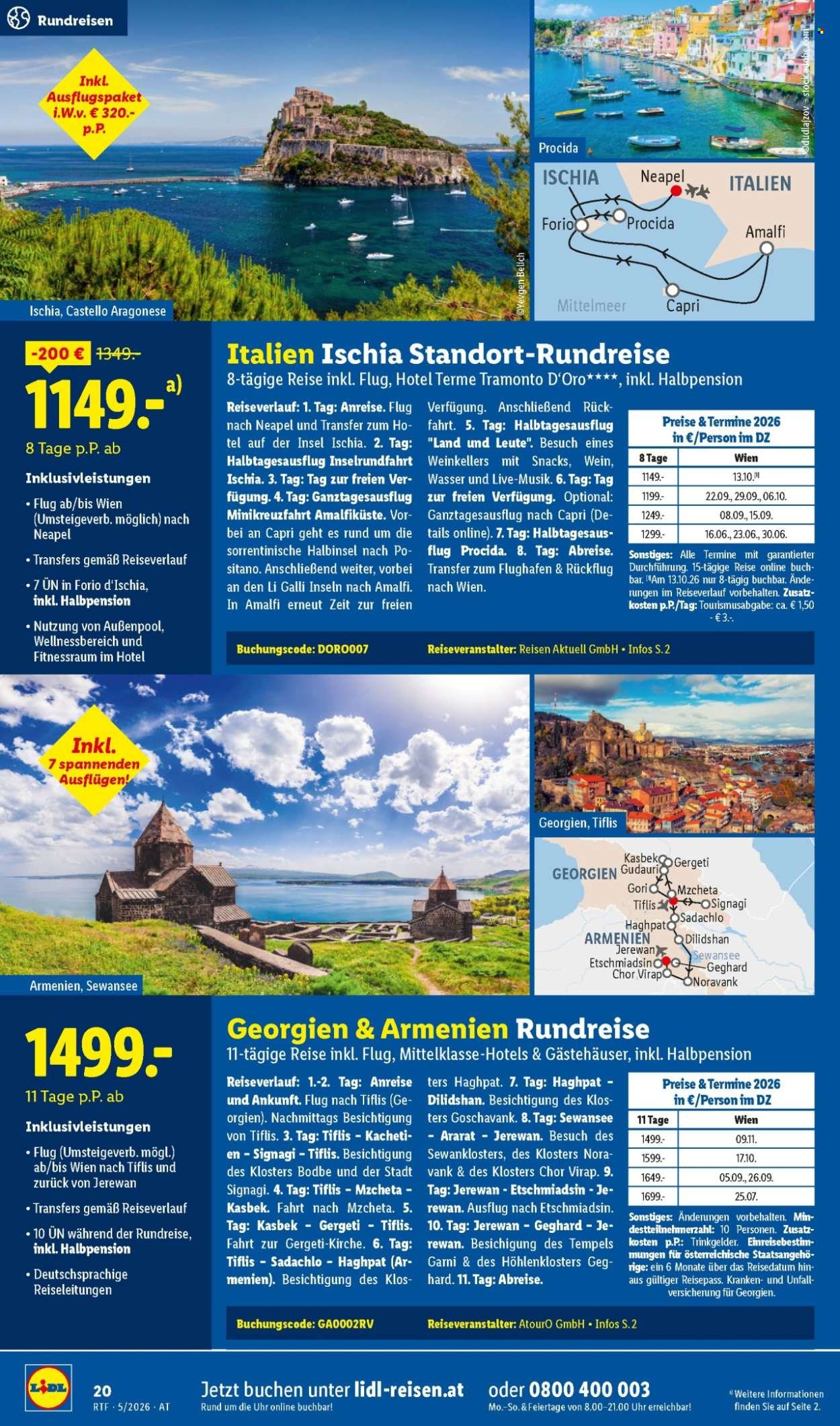 LIDL Flugblatt - Mai/Juni Reise-Highlights