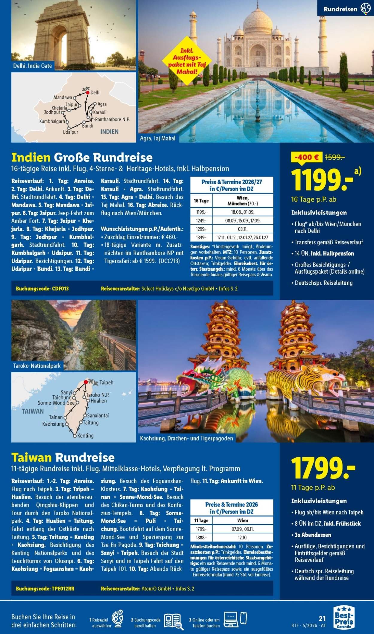 LIDL Flugblatt - Mai/Juni Reise-Highlights