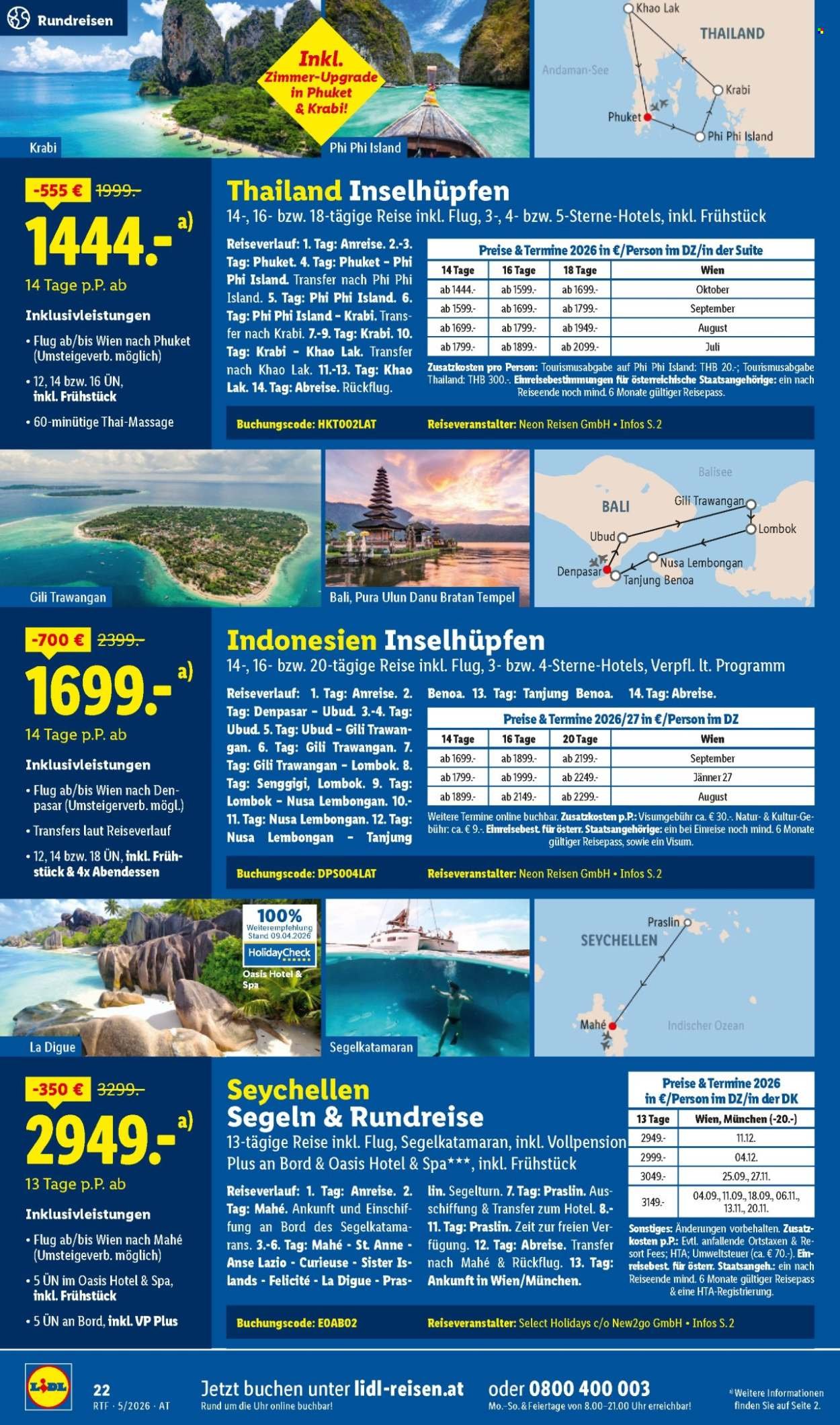 LIDL Flugblatt - Mai/Juni Reise-Highlights